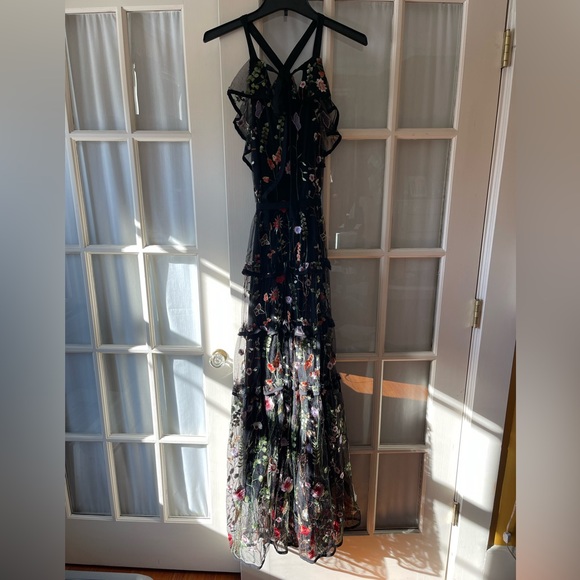 Hesperus Embroidered Mesh Halter Dress - Picture 3 of 3